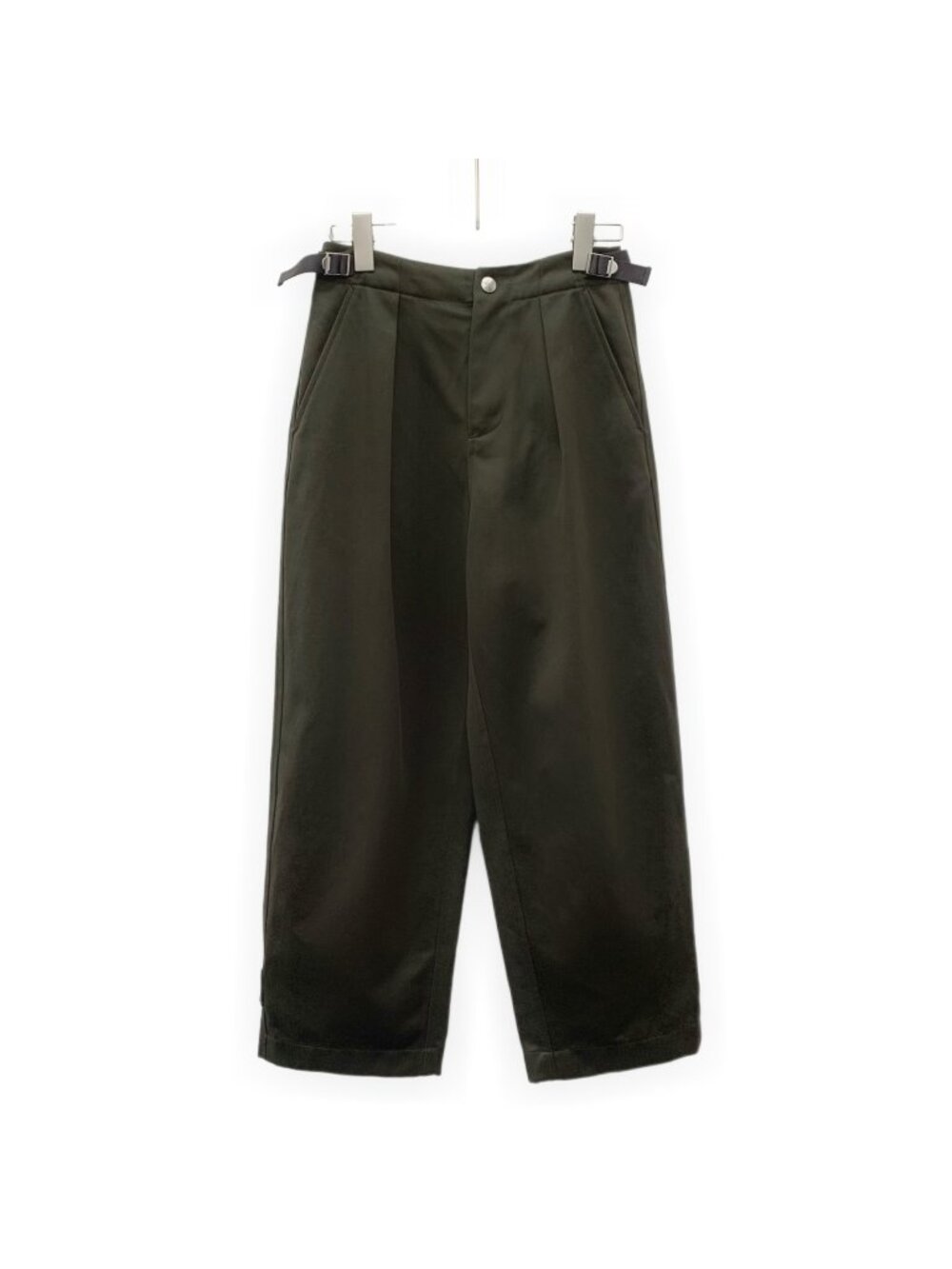 Burberry 2023 Dark Green Cotton Straight-Leg Trousers